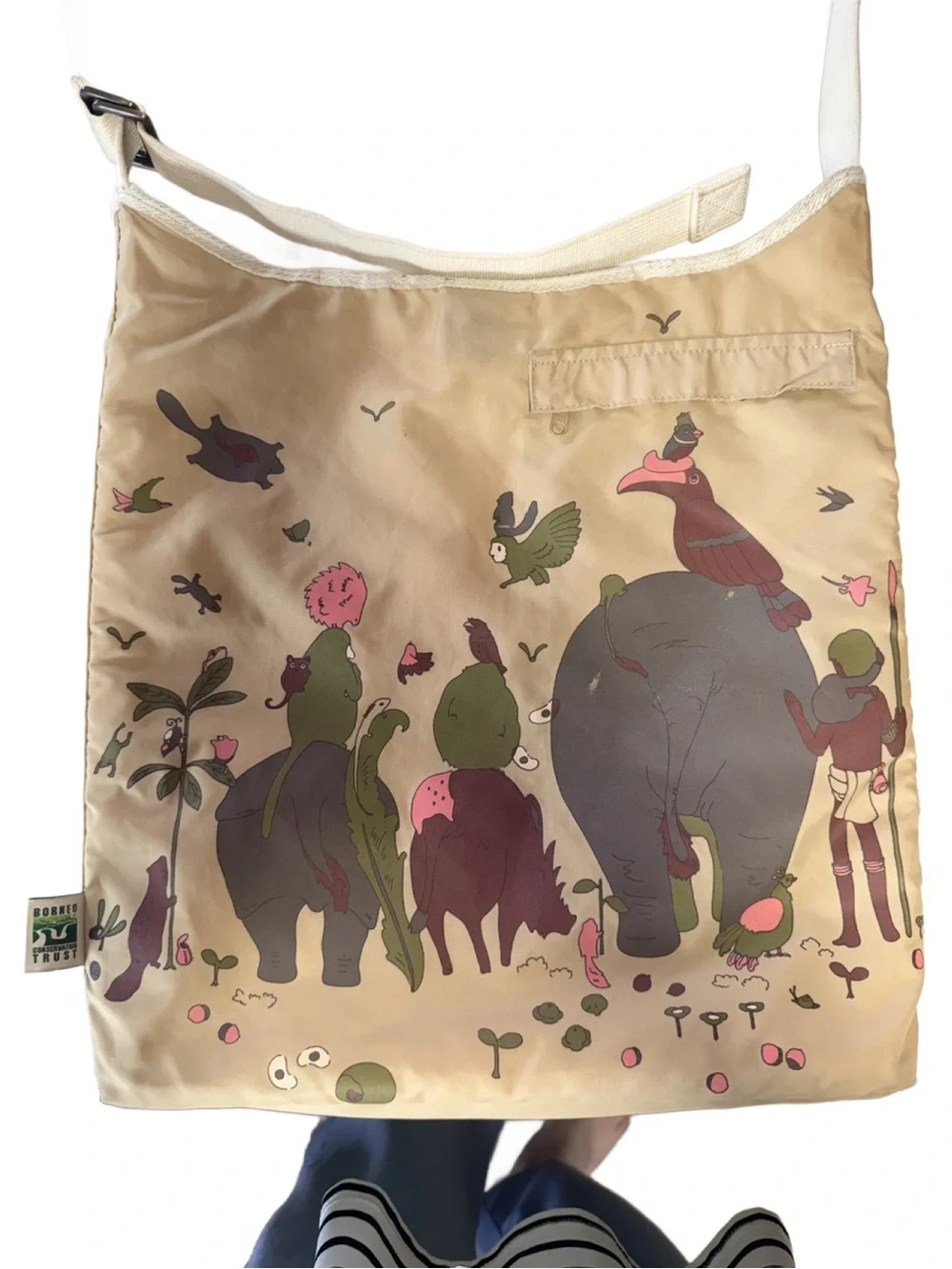 Hunting World x Borneo Conservation Reversible Save The Elephants Crossbody Bag